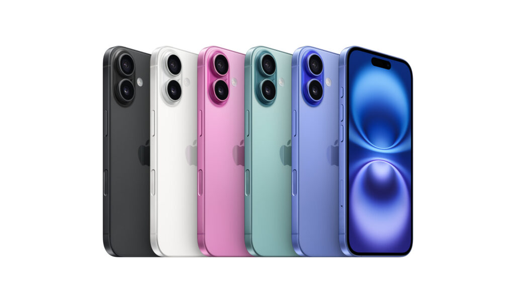 Cores do iPhone 16